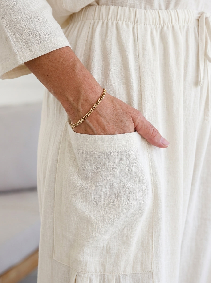 Pantalón de Lino Suelto — Cómodo Todo el Día